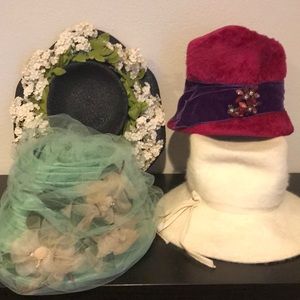 Vintage Hats Lot of 4